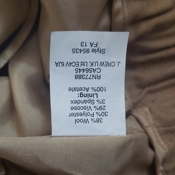 J Crew Camel Paper Bag Wool Sidewalk Skirt Size 0 - Picture 3 of 4